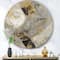 Designart - Glam Gold Desert Neutral - Glam Metal Circle Wall Art